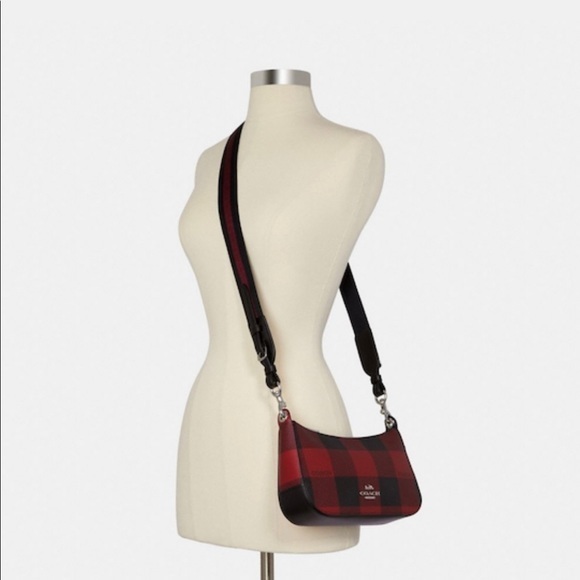 Coach Jes Baguette Crossbody With Buffalo Plaid Print - Picture 10 of 10